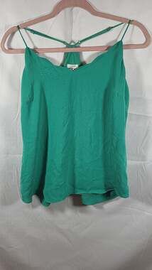 J.Crew Emerald Green Scalloped Cami Tank Top, size 4